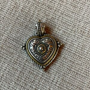 Brighton Heart-Shaped Silver and Gold Pendant